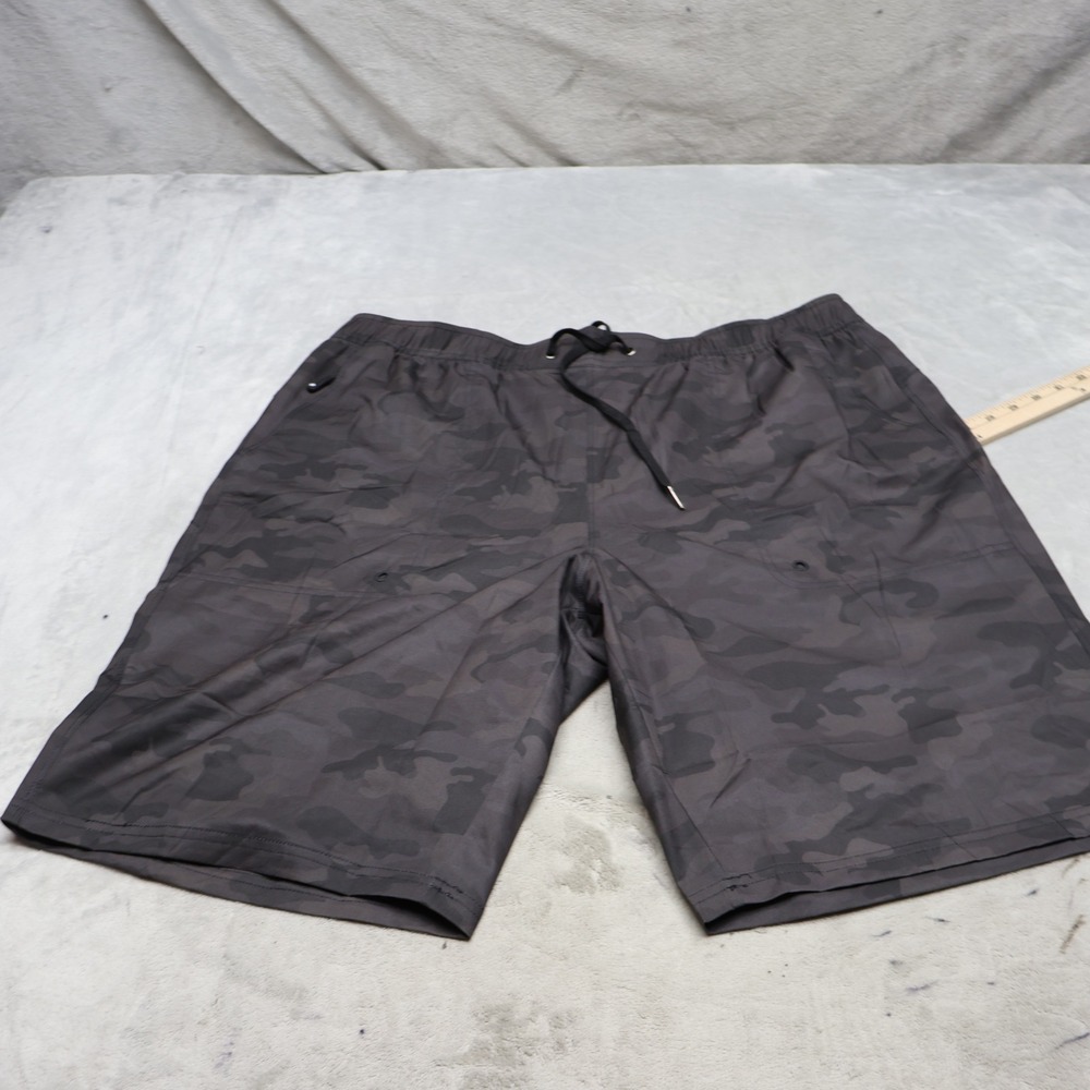MoFiz Shorts Womens XL 16 Black Camo Drawstring Waist Training Casual Outdoor